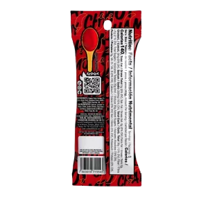 Back view of Akipika Chamoy packaging with export data.