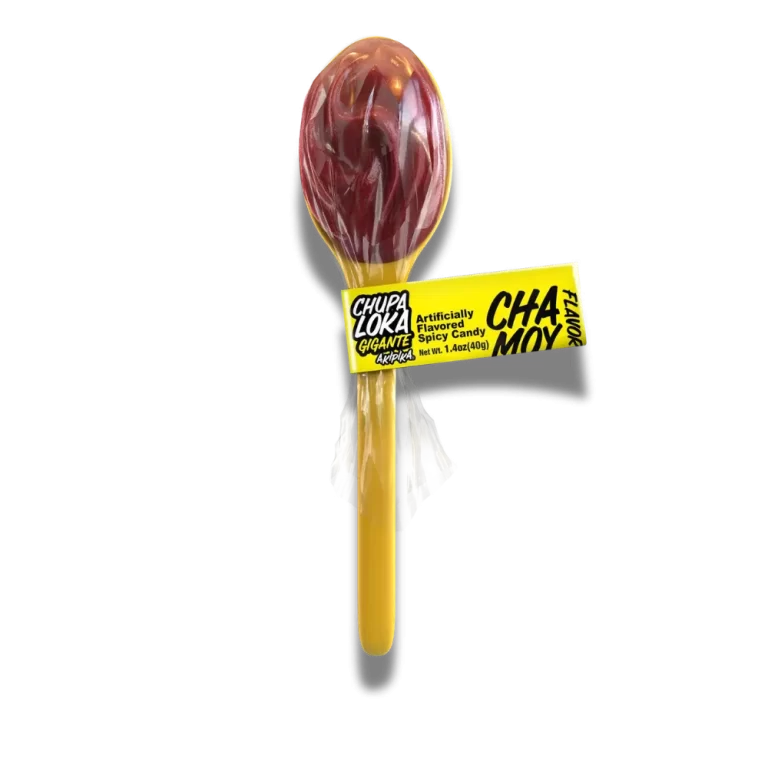 Akipika Chamoy oversized tamarind spoon with tangy spicy flavor.