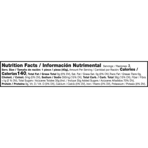 Nutritional facts for Akipika Wendy Mango spicy pulp spoon.